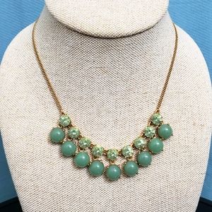 J. Crew Green Gumdrop Statement Necklace
